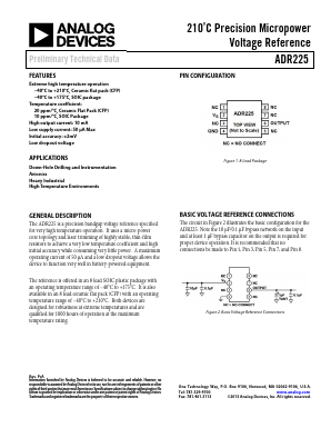 ADR225 Datasheet PDF Analog Devices