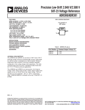 ADR380 Datasheet PDF Analog Devices