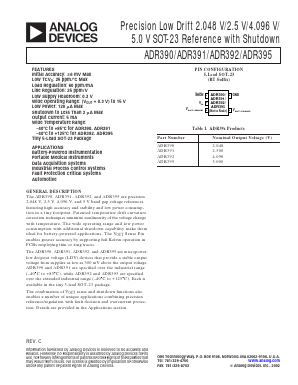 ADR392ART-RL Datasheet PDF Analog Devices