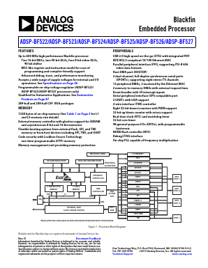 ADSP-BF525BBCZ-5A Datasheet PDF Analog Devices