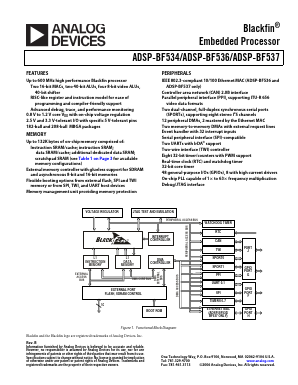 ADSP-BF537BBCZ-5B Datasheet PDF Analog Devices