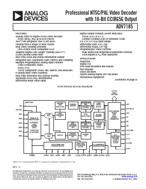 ADV7185KST Datasheet PDF Analog Devices
