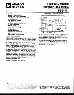 DAC8841BW/883 Datasheet PDF Analog Devices