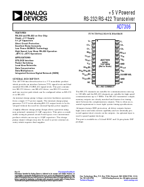 AD7306 Datasheet PDF Analog Devices