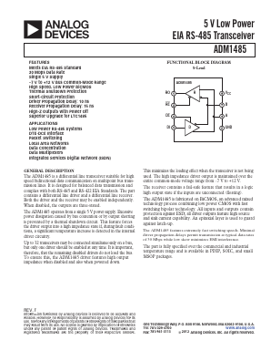 ADM1485 Datasheet PDF Analog Devices