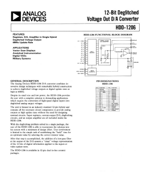 HDD-1206JWD Datasheet PDF Analog Devices