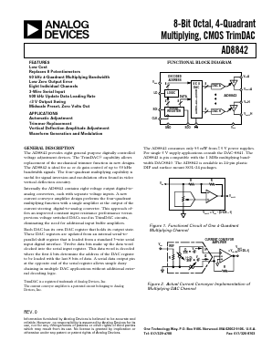 AD8842 Datasheet PDF Analog Devices