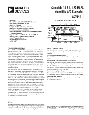 AD9241AS Datasheet PDF Analog Devices