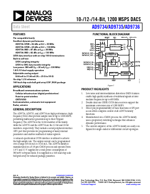 AD9735-DPG2-EBZ Datasheet PDF Analog Devices