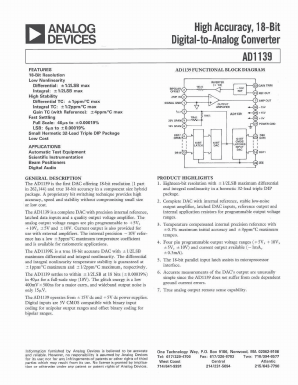 AD1139J Datasheet PDF Analog Devices