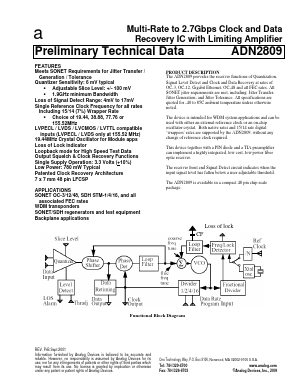 ADN2809XCP-RL Datasheet PDF Analog Devices