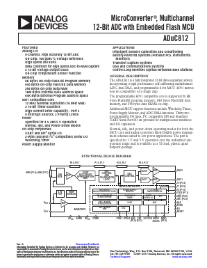 ADUC812 Datasheet PDF Analog Devices