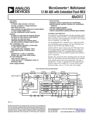 ADUC812BS Datasheet PDF Analog Devices
