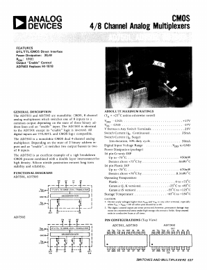 AD7501JN Datasheet PDF Analog Devices