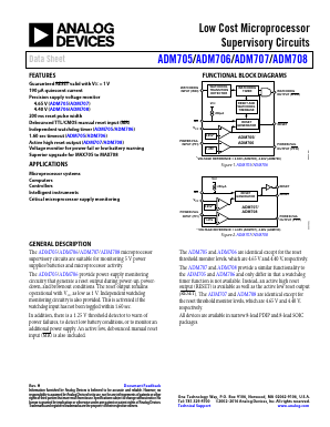 ADM708ARMZ Datasheet PDF Analog Devices