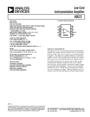 AD622 Datasheet PDF Analog Devices