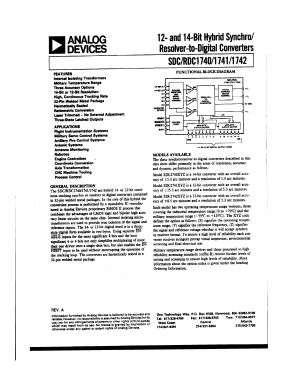 RDC1740542B Datasheet PDF Analog Devices