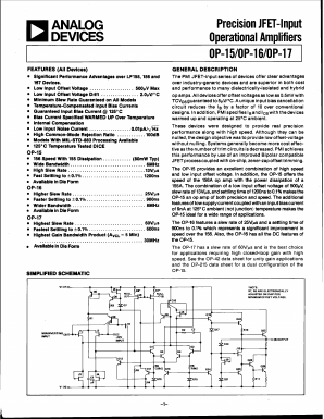 OP16BJ Datasheet PDF Analog Devices