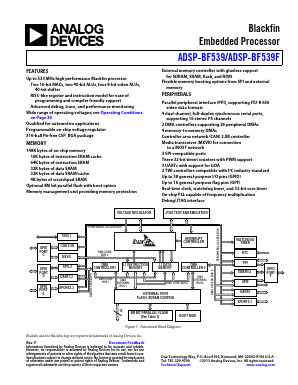 ADBF539WBBCZ4 Datasheet PDF Analog Devices