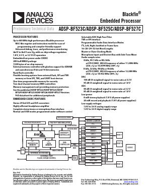 ADSP-BF525C Datasheet PDF Analog Devices