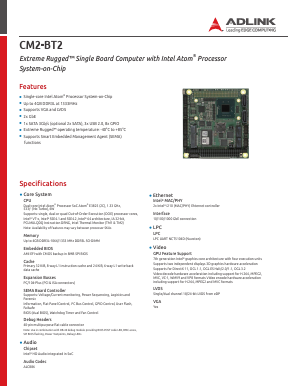 CM2-BT2 Datasheet PDF Adlink Technology Inc.