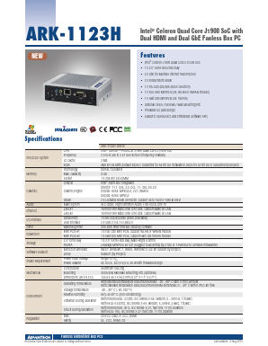 ARK-1123H-U0A1E Datasheet PDF Advantech Co., Ltd.