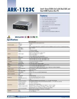 ARK-1123C Datasheet PDF Advantech Co., Ltd.