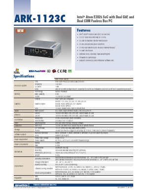 ARK-1123C Datasheet PDF Advantech Co., Ltd.