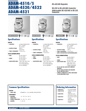 ADAM-4510 Datasheet PDF Advantech Co., Ltd.