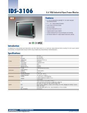 IDS-3106N-80VGA1E Datasheet PDF Advantech Co., Ltd.