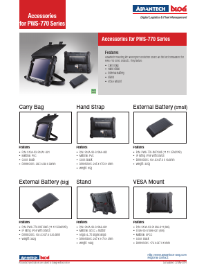 PWS-770-BAT100E Datasheet PDF Advantech Co., Ltd.