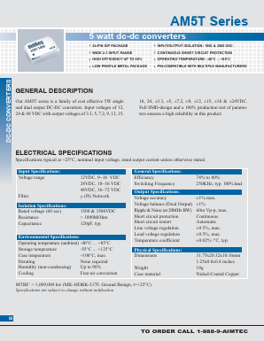 AM5T-1203SH35 Datasheet PDF AIMTEC