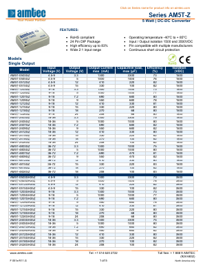 AM5T-4818SH35Z Datasheet PDF AIMTEC
