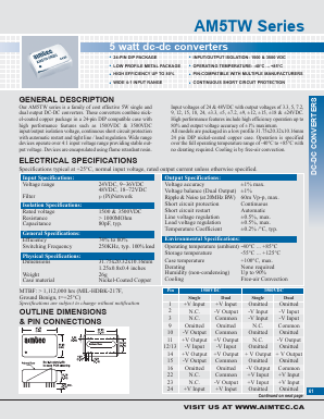 AM5TW-4805D Datasheet PDF AIMTEC