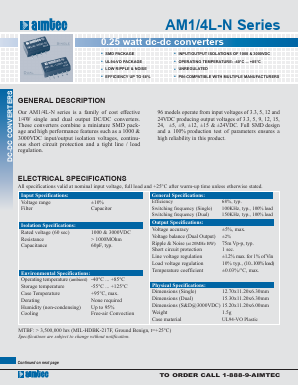 AM1/4L-0305SH30-N Datasheet PDF AIMTEC