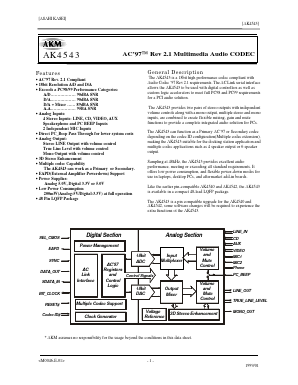 AK4543VQ Datasheet PDF  Asahi Kasei Microdevices