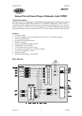 AK4532 Datasheet PDF  Asahi Kasei Microdevices