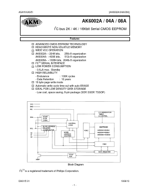 AK6002A Datasheet PDF  Asahi Kasei Microdevices