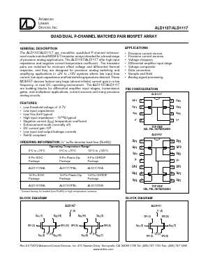 ALD1107 Datasheet PDF Advanced Linear Devices