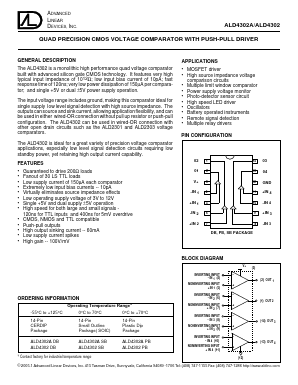 ALD4302 Datasheet PDF Advanced Linear Devices