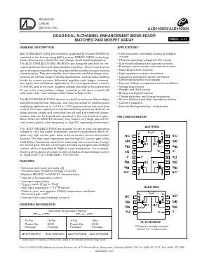 ALD110804PC Datasheet PDF Advanced Linear Devices