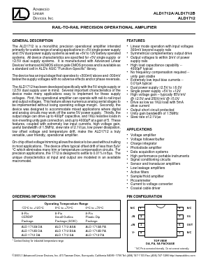 ALD1712 Datasheet PDF Advanced Linear Devices