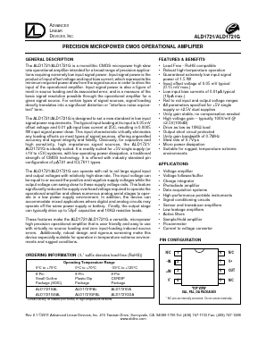 ALD1721PAL Datasheet PDF Advanced Linear Devices