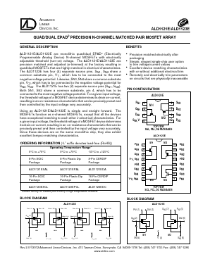 ALD1121EDA Datasheet PDF Advanced Linear Devices