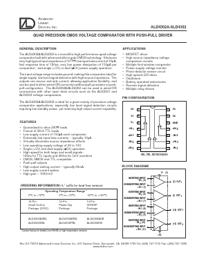 ALD4302ASBL Datasheet PDF Advanced Linear Devices