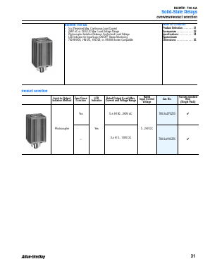 700-N41 Datasheet PDF Allen-Bradley