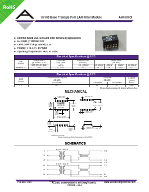 AH1601CI Datasheet PDF Allied Components International