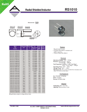 RS1010-561K-RC Datasheet PDF Allied Components International