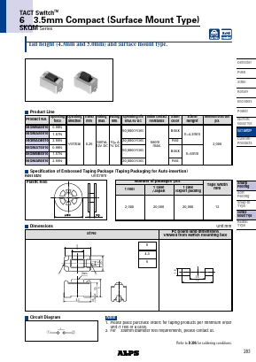 SKQMASE010 Datasheet PDF ALPS ELECTRIC CO.,LTD.