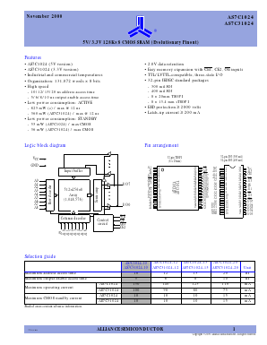 AS7C31024-20TI Datasheet PDF Alliance Semiconductor